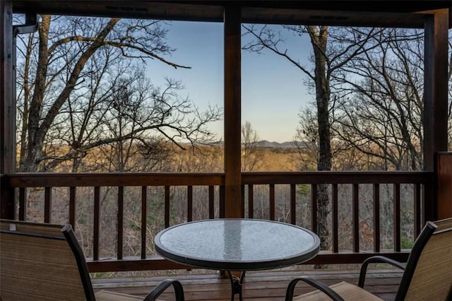 view of wooden terrace