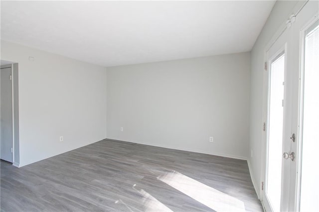 empty room with wood-type flooring