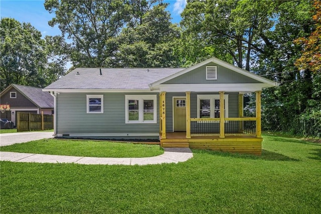1675 White Oak Way, Decatur, GA 30032 - view of front of house with a porch and a front lawn