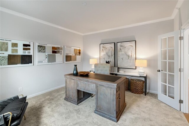 dining area with dark hardwood / wood-style flooring and ornamental molding