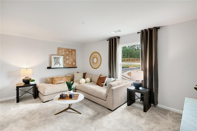 view of carpeted living room