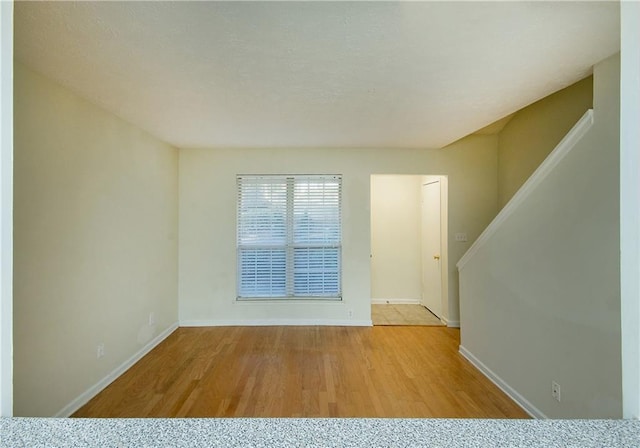 empty room featuring light hardwood / wood-style flooring