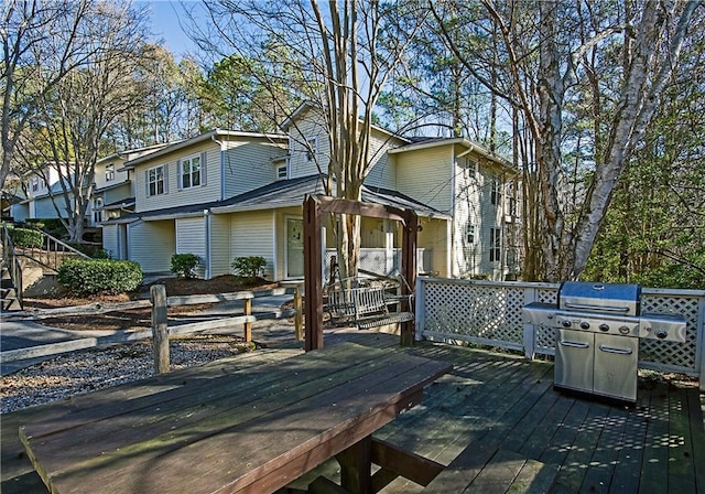 view of wooden terrace