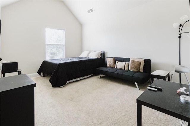 3241 Alhambra Cir, Hampton, GA 30228 - bedroom featuring carpet flooring, lofted ceiling, and visible vents