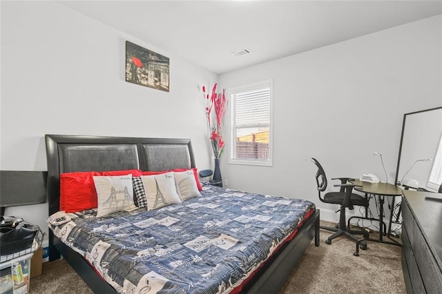 bedroom featuring carpet