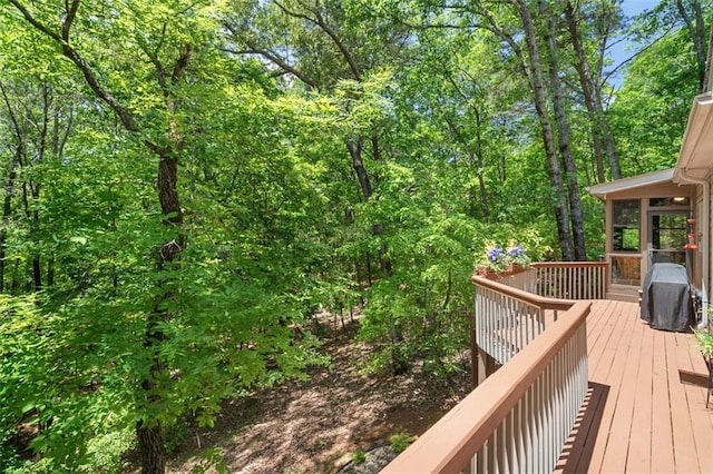144 Canacaught Pl, Jasper, GA 30143 - wooden terrace with a sunroom