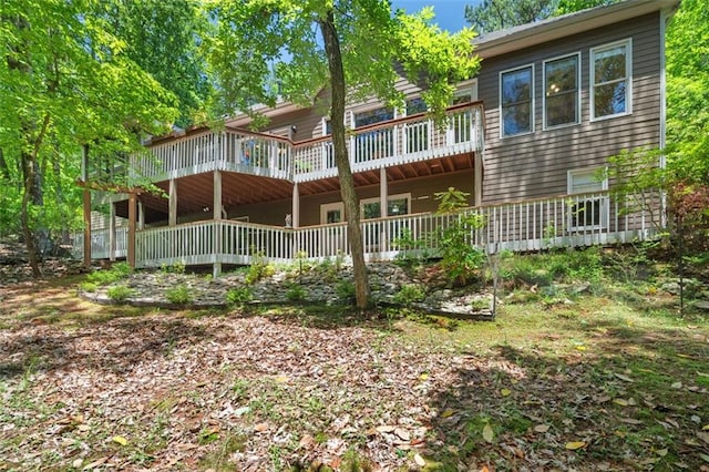 144 Canacaught Pl, Jasper, GA 30143 - rear view of house with a wooden deck