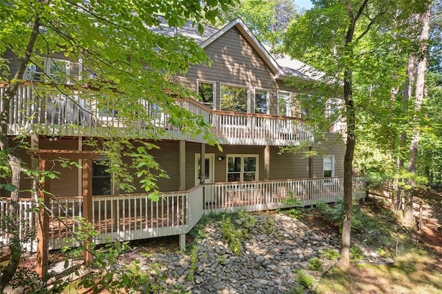144 Canacaught Pl, Jasper, GA 30143 - rear view of property with a wooden deck