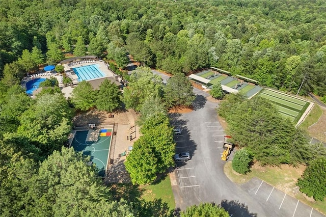 144 Canacaught Pl, Jasper, GA 30143 - aerial view of a forest and a pool