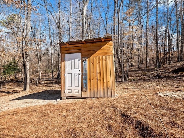 view of shed