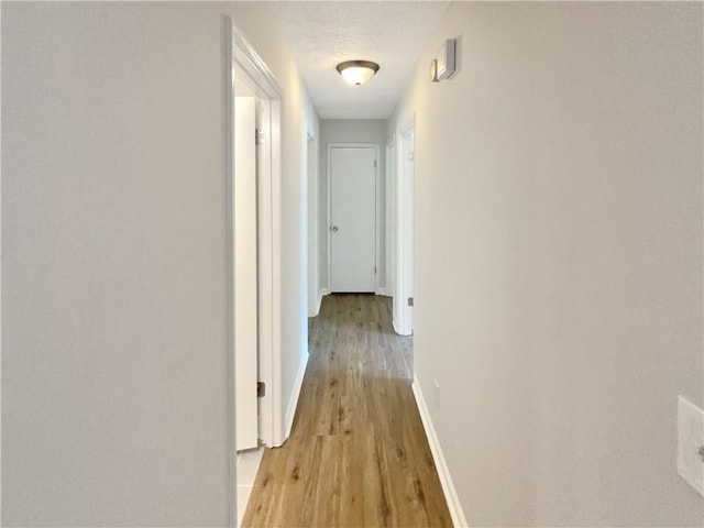 2492 Wild Rose Cir, Lawrenceville, GA 30044 - hall with light wood-type flooring, baseboards, and a textured ceiling