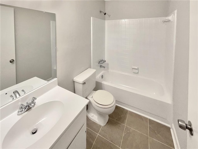 2492 Wild Rose Cir, Lawrenceville, GA 30044 - full bath featuring shower / bath combination, toilet, vanity, and tile patterned floors