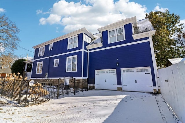 view of front of home featuring a garage