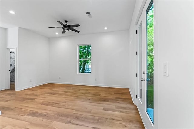 1835 Taylor Ave, East Point, GA 30344 - empty room featuring recessed lighting, light wood-type flooring, and a ceiling fan