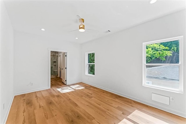 1835 Taylor Ave, East Point, GA 30344 - unfurnished bedroom featuring light wood-type flooring, recessed lighting, and a ceiling fan