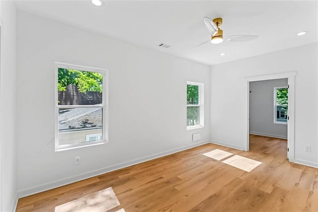 1835 Taylor Ave, East Point, GA 30344 - spare room featuring light wood-style flooring, recessed lighting, and ceiling fan
