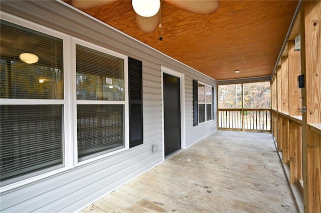 wooden terrace with covered porch