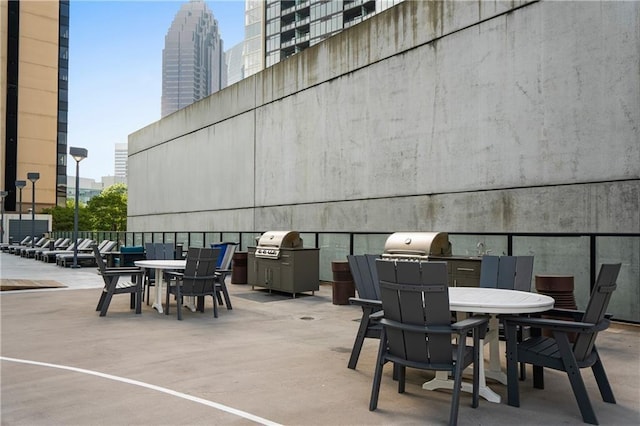 view of patio / terrace featuring area for grilling