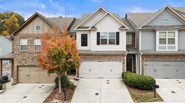 view of property with a garage