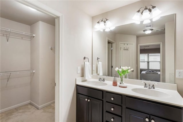 bathroom with vanity