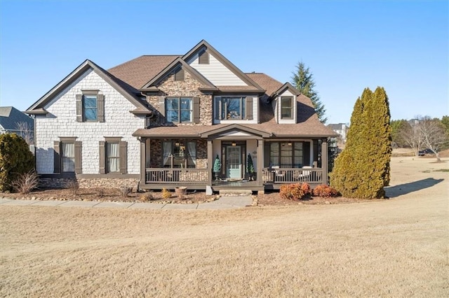 view of front of house with covered porch