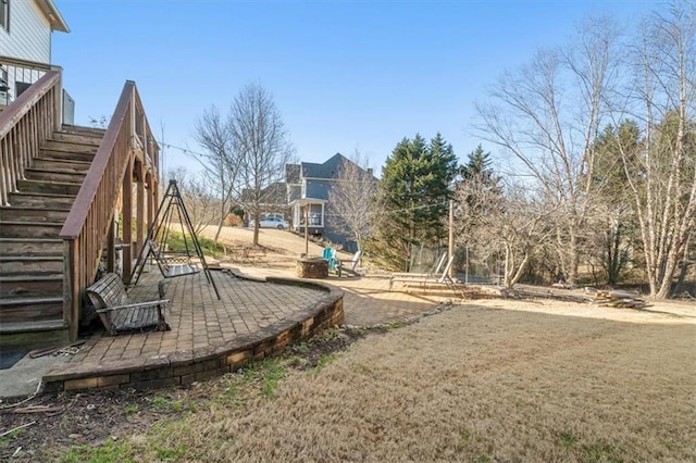 view of yard with a patio