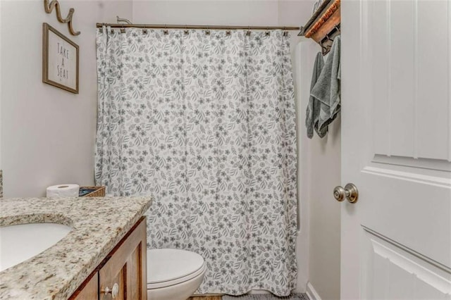 22 Gowen Dr, Rome, GA 30165 - full bathroom with vanity, toilet, and curtained shower