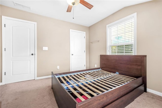 2625 Blackstock Dr, Cumming, GA 30041 - bedroom with carpet floors, visible vents, a ceiling fan, and baseboards