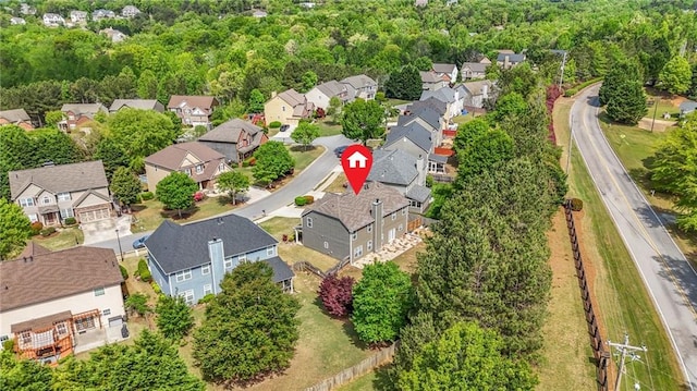 2625 Blackstock Dr, Cumming, GA 30041 - bird's eye view with a forest view and a residential view