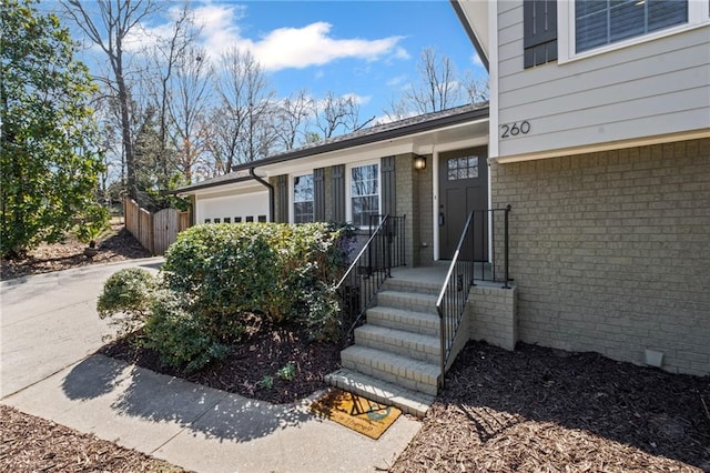 260 Mansell Cir, Roswell, GA 30075 - entrance to property with an attached garage and brick siding