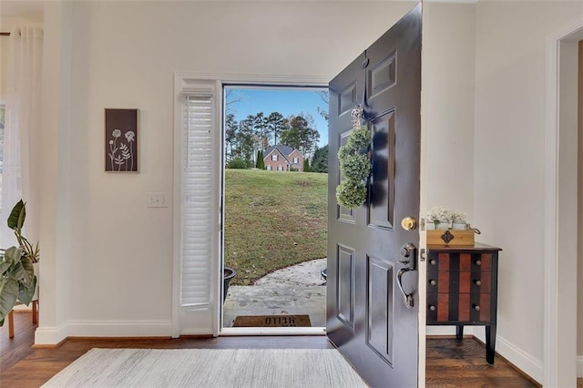 1772 Brittany Chase NW, Kennesaw, GA 30152 - entrance foyer featuring baseboards and dark wood-style floors