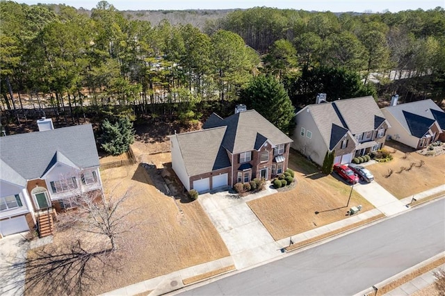 aerial view with a view of trees