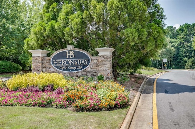 view of community sign