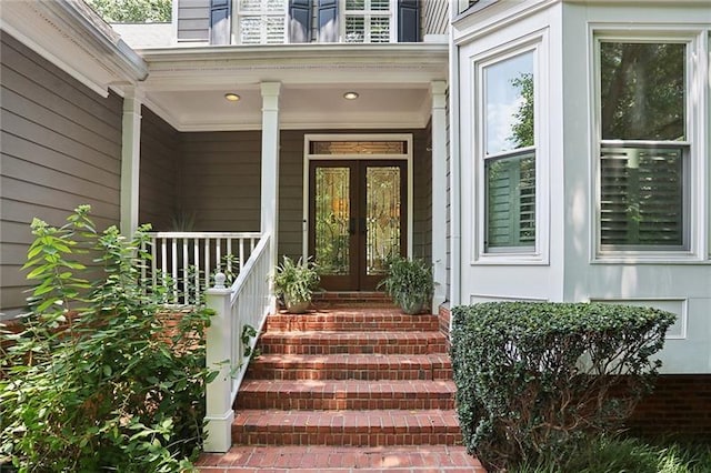 entrance to property with a porch