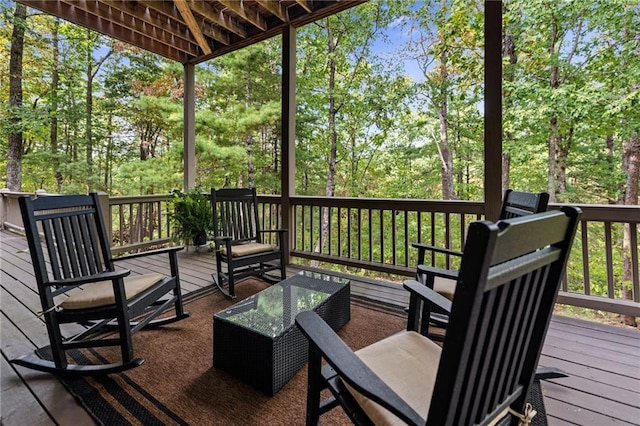 view of wooden deck