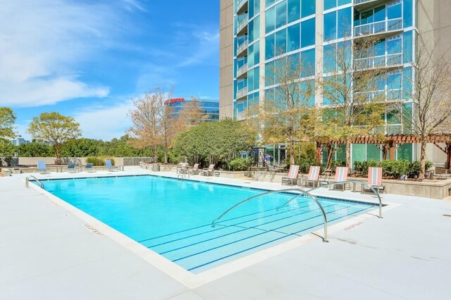 view of pool with a patio