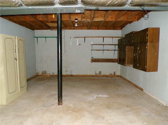 view of basement