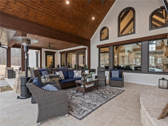 view of patio with an outdoor hangout area