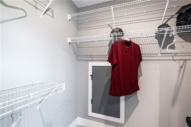 view of walk in closet