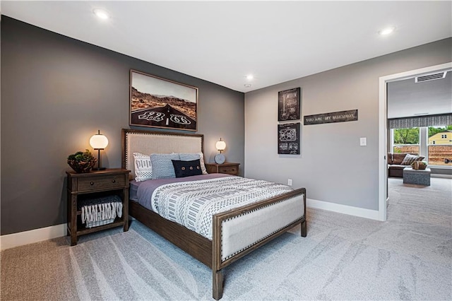 view of carpeted bedroom