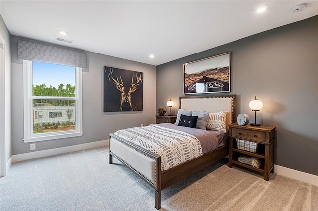 view of carpeted bedroom