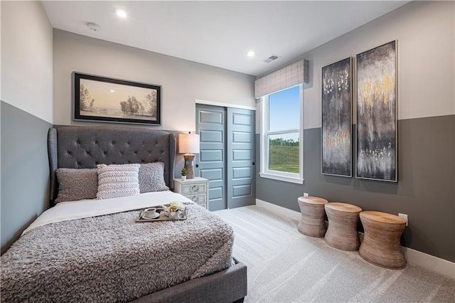 view of carpeted bedroom