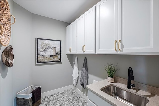 laundry area with sink