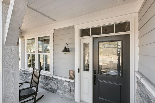 view of doorway to property