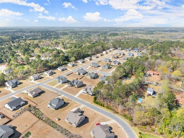 aerial view with a residential view