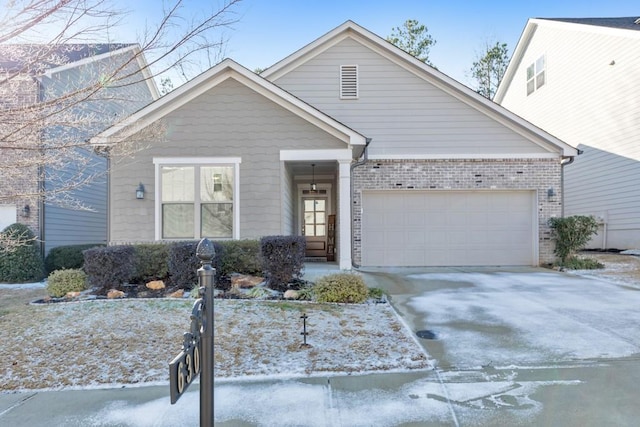 view of front of home featuring a garage