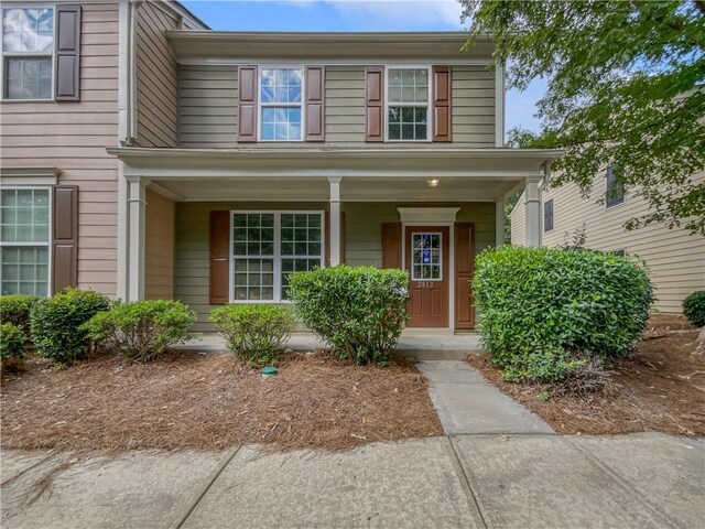 multi unit property with covered porch