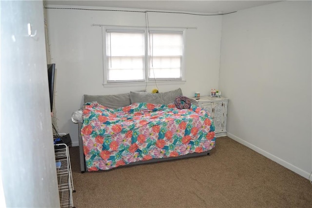 bedroom with carpet