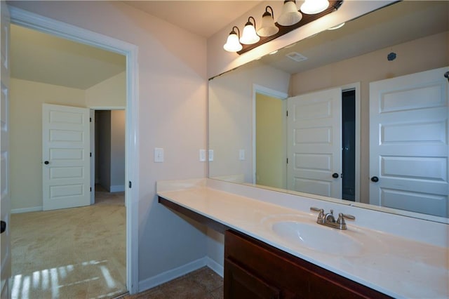 bathroom featuring vanity