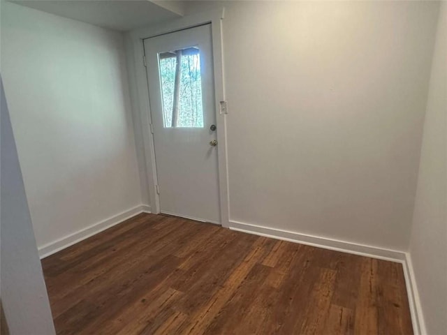 68 Star Lake Ln, Sautee Nacoochee, GA 30571 - doorway to outside featuring dark wood-style flooring and baseboards